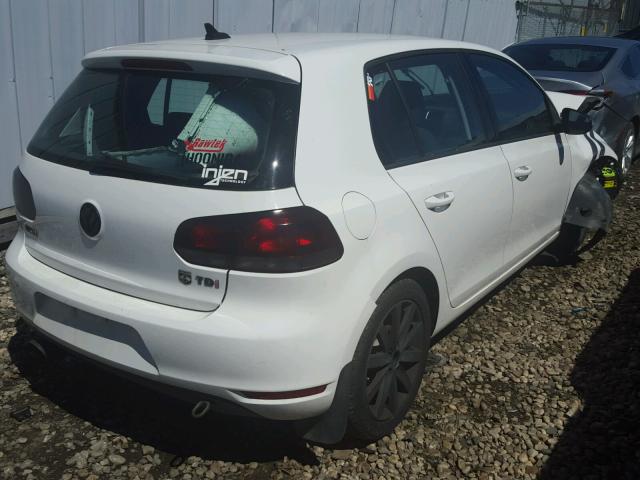 WVWDM7AJ7AW225486 - 2010 VOLKSWAGEN GOLF WHITE photo 4