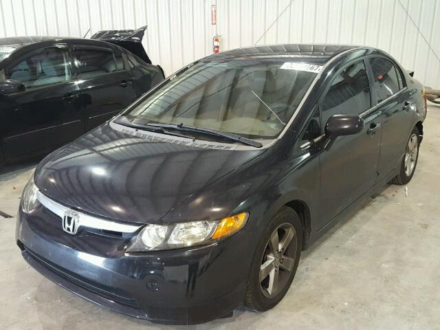 1HGFA16896L086055 - 2006 HONDA CIVIC EX BLACK photo 2