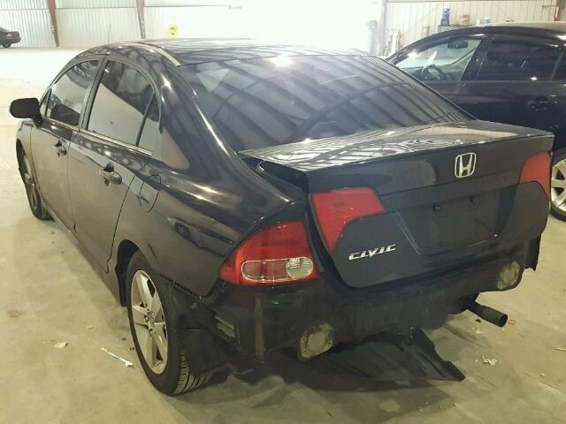 1HGFA16896L086055 - 2006 HONDA CIVIC EX BLACK photo 3