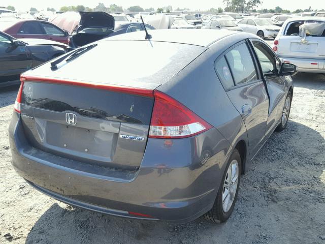 JHMZE2H73AS025663 - 2010 HONDA INSIGHT EX GRAY photo 4