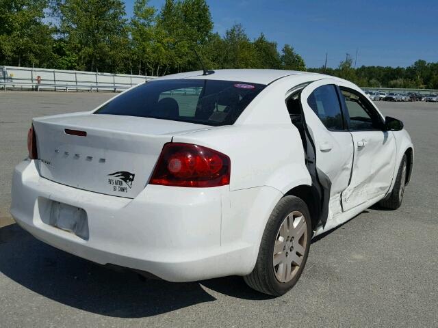 1C3CDZAB7CN171362 - 2012 DODGE AVENGER WHITE photo 4