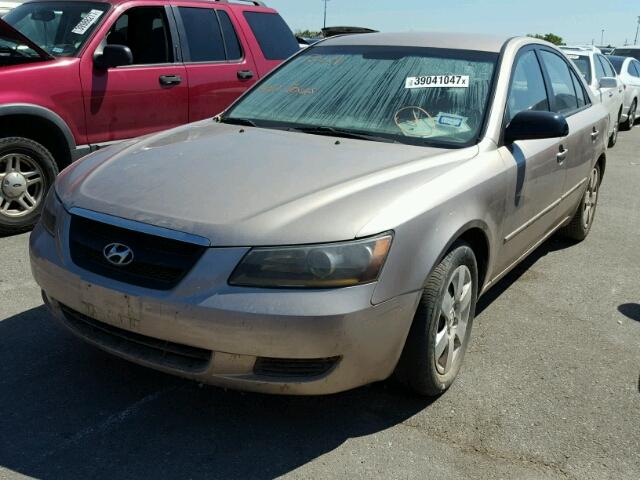 5NPET46C98H400899 - 2008 HYUNDAI SONATA GLS BEIGE photo 2