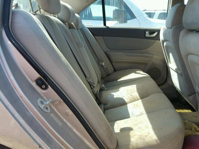 5NPET46C98H400899 - 2008 HYUNDAI SONATA GLS BEIGE photo 6