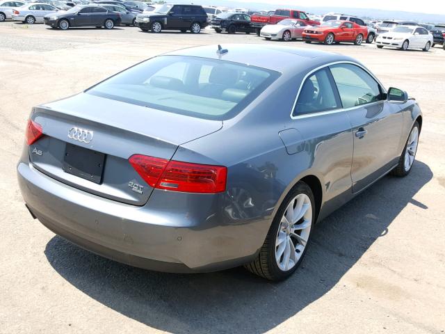 WAULFAFR3DA063338 - 2013 AUDI A5 PREMIUM GRAY photo 4