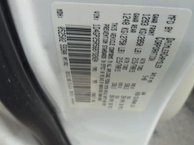 1D4GP25R56B732024 - 2006 DODGE CARAVAN SE WHITE photo 10