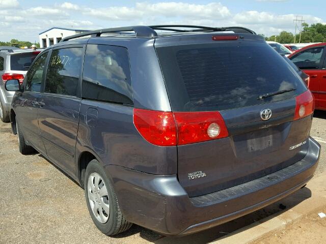 5TDZK23CX7S091174 - 2007 TOYOTA SIENNA CE BLUE photo 3