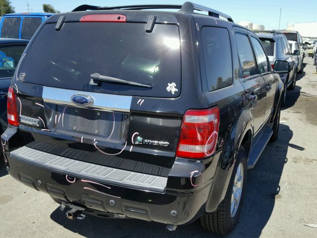 1FMCU49329KA08796 - 2009 FORD ESCAPE HYB BLACK photo 4