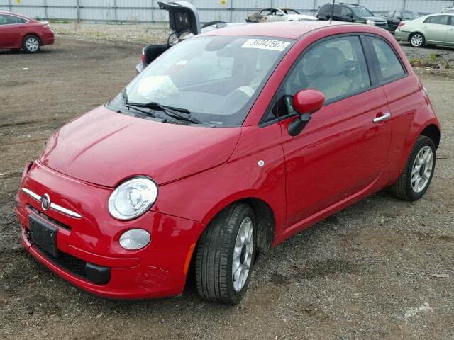 3C3CFFAR2FT523239 - 2015 FIAT 500 POP RED photo 2