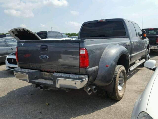 1FT8W3DT3FEB21379 - 2015 FORD F350 SUPER GRAY photo 4