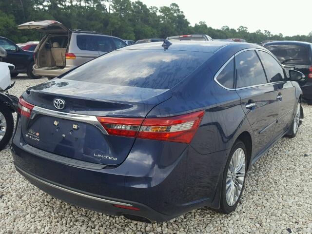 4T1BK1EB2GU207300 - 2016 TOYOTA AVALON XLE BLUE photo 4