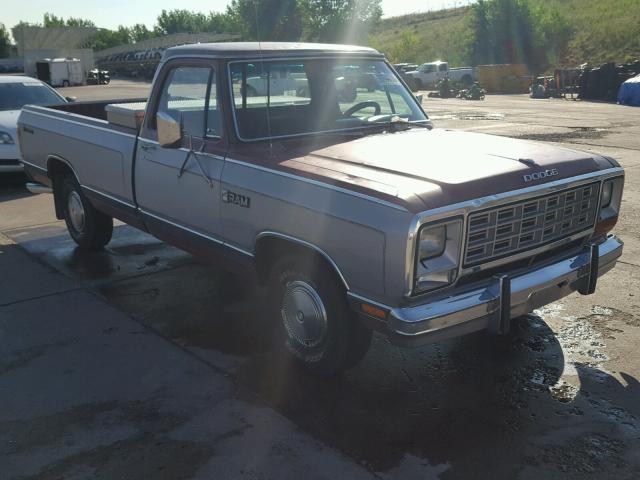 1B7GD14T1FS553587 - 1985 DODGE D-SERIES D MAROON photo 1