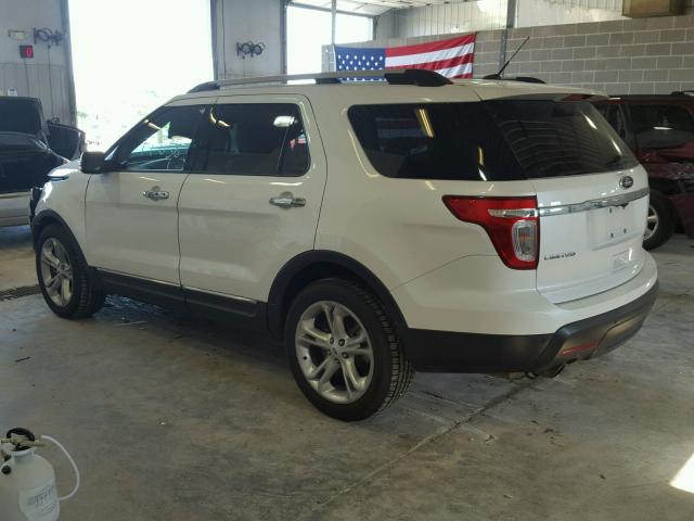 1FM5K8F80DGB33880 - 2013 FORD EXPLORER L WHITE photo 3