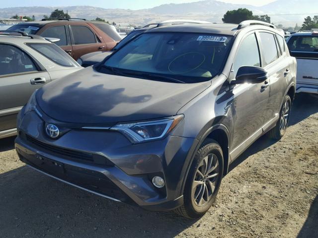 JTMRJREV6JD163467 - 2018 TOYOTA RAV4 HV LE CHARCOAL photo 2