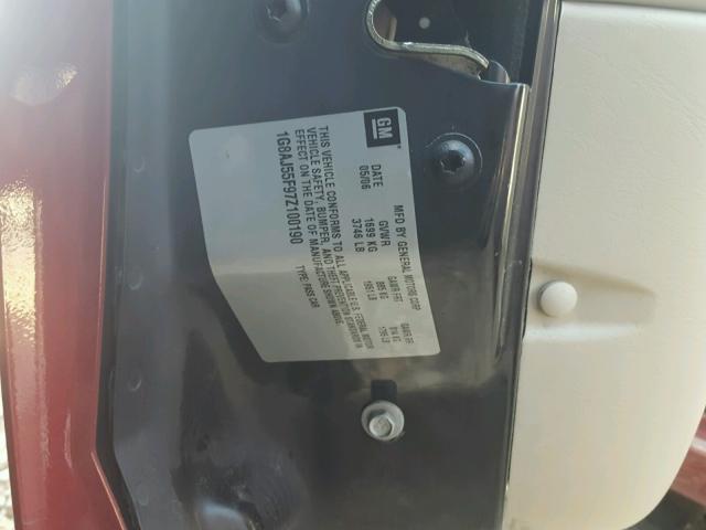 1G8AJ55F97Z100190 - 2007 SATURN ION LEVEL 红色 照片 10