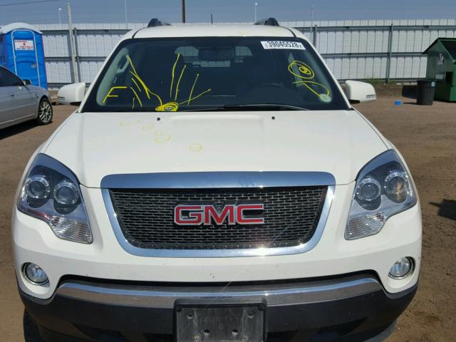 1GKKVRED2BJ398372 - 2011 GMC ACADIA SLT თეთრი ფოტო 9