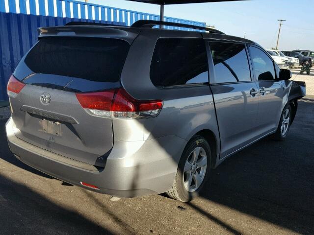 5TDKK3DC3CS277414 - 2012 TOYOTA SIENNA GRAY photo 4