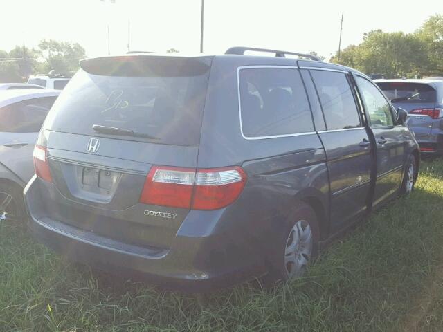 5FNRL38765B090104 - 2005 HONDA ODYSSEY EX GRAY photo 4