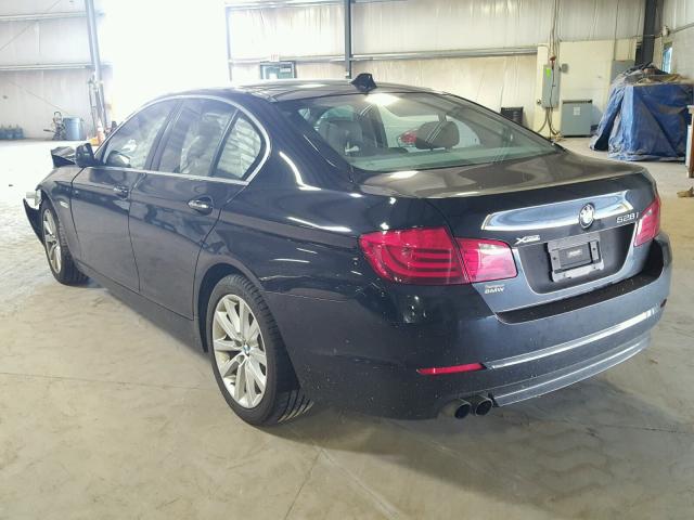 WBAXH5C58DD107496 - 2013 BMW 528 XI BLACK photo 3