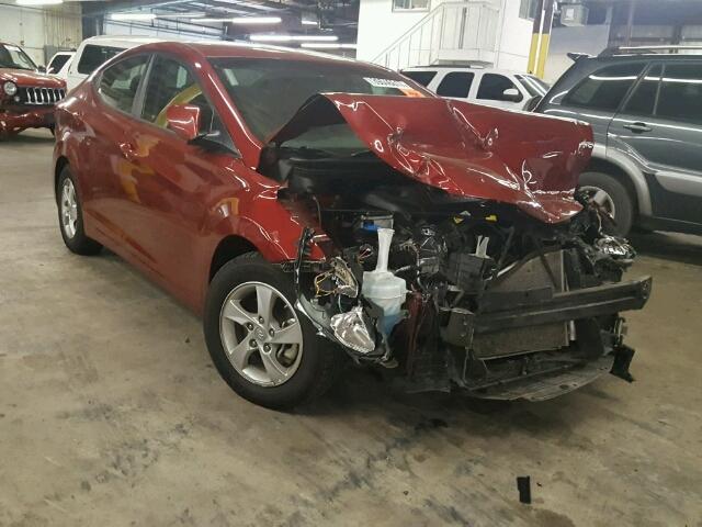 5NPDH4AE8FH646250 - 2015 HYUNDAI ELANTRA SE RED photo 1