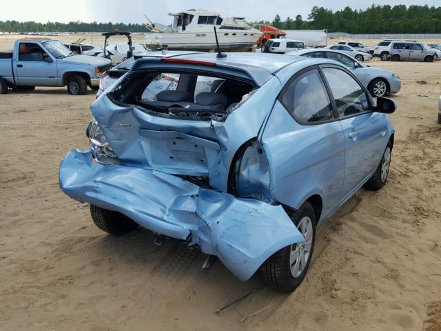 KMHCM3AC8AU156661 - 2010 HYUNDAI ACCENT BLU BLUE photo 4