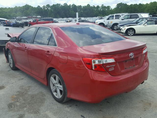 4T1BF1FK2CU560990 - 2012 TOYOTA CAMRY RED photo 3