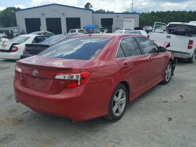 4T1BF1FK2CU560990 - 2012 TOYOTA CAMRY RED photo 4