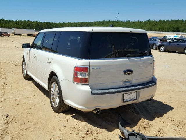 2FMGK5C87DBD39362 - 2013 FORD FLEX SEL WHITE photo 3