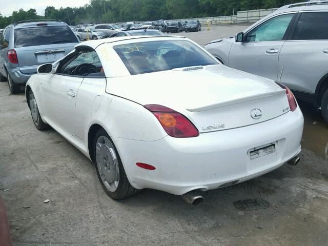 JTHFN48Y220032446 - 2002 LEXUS SC WHITE photo 3