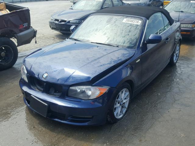 WBAUN1C5XBVH83186 - 2011 BMW 128 I BLUE photo 2