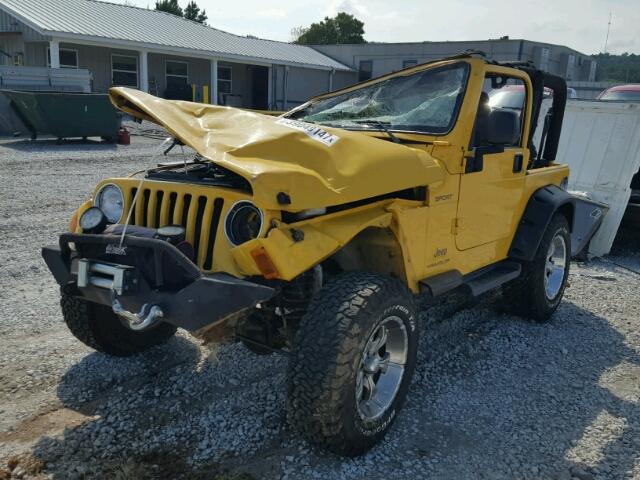 1J4FA49S24P715050 - 2004 JEEP WRANGLER / YELLOW photo 2