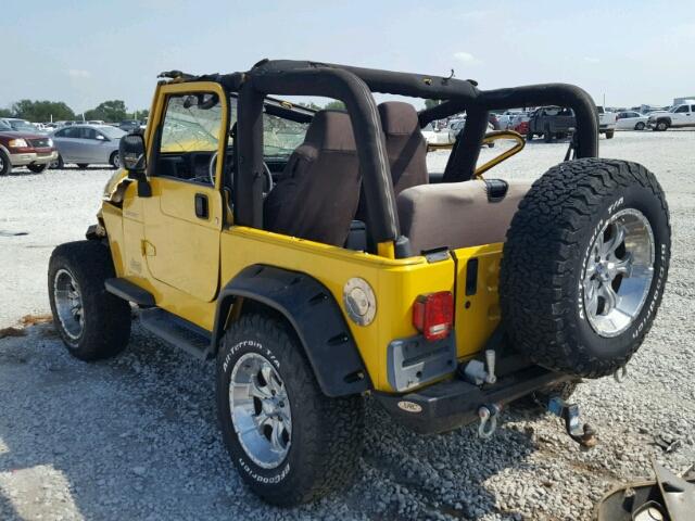 1J4FA49S24P715050 - 2004 JEEP WRANGLER / YELLOW photo 3