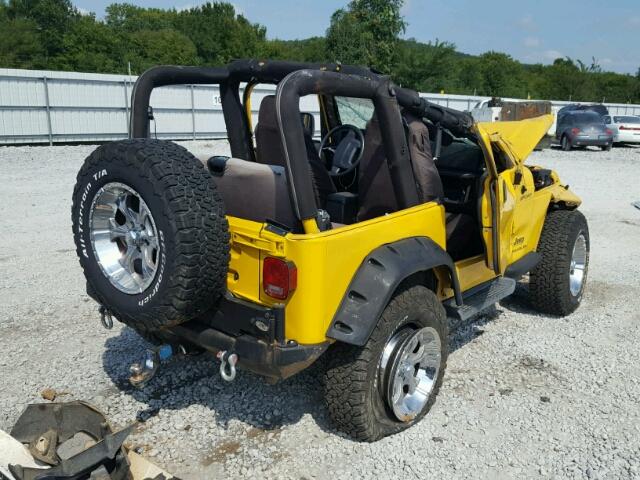 1J4FA49S24P715050 - 2004 JEEP WRANGLER / YELLOW photo 4