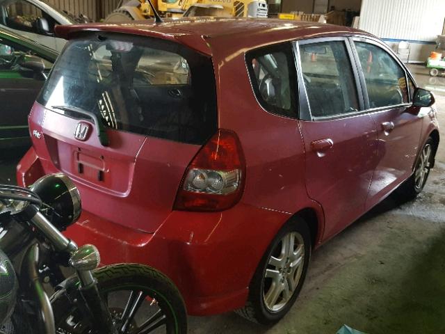 JHMGD38607S034997 - 2007 HONDA FIT S 红色 照片 4