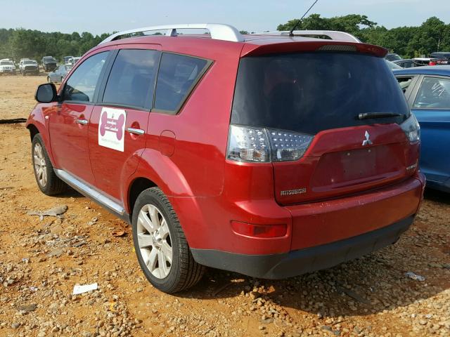 JA4LS31W09Z007173 - 2009 MITSUBISHI OUTLANDER MAROON photo 3