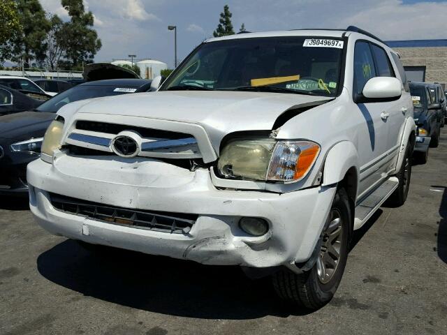 5TDBT48A06S274986 - 2006 TOYOTA SEQUOIA LI WHITE photo 2