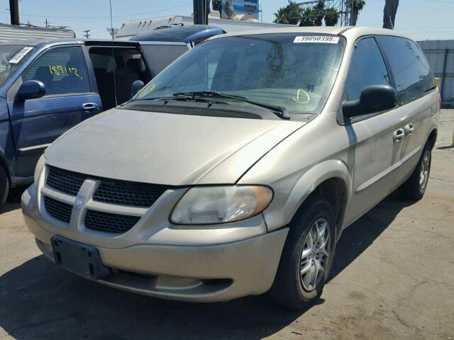 1B4GP45382B717383 - 2002 DODGE CARAVAN SP GOLD photo 2