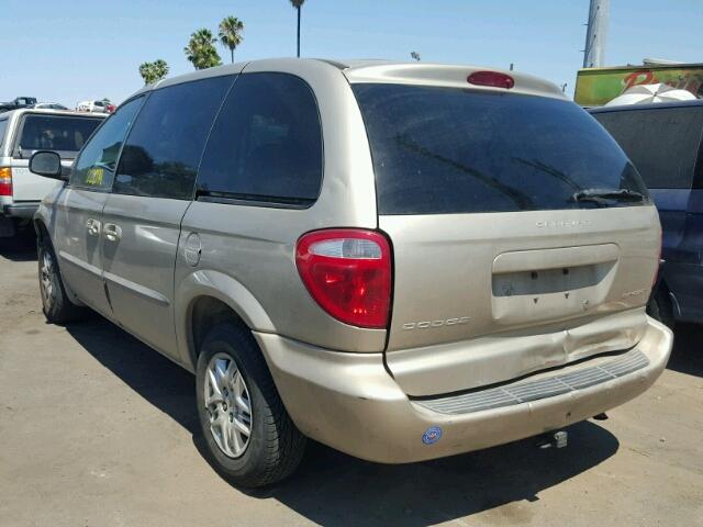 1B4GP45382B717383 - 2002 DODGE CARAVAN SP GOLD photo 3