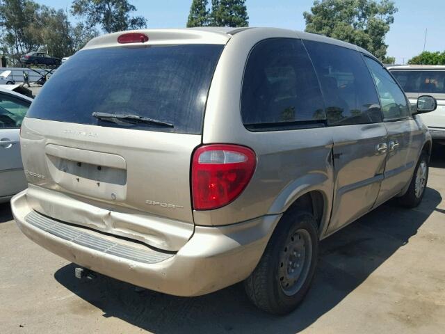 1B4GP45382B717383 - 2002 DODGE CARAVAN SP GOLD photo 4