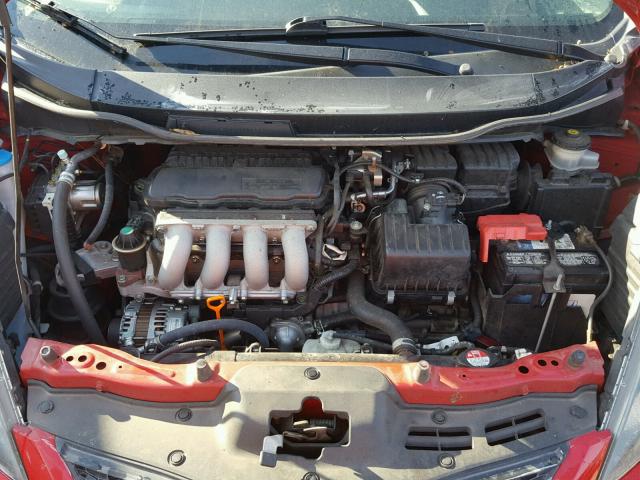 JHMGE8H38DC054212 - 2013 HONDA FIT RED photo 7