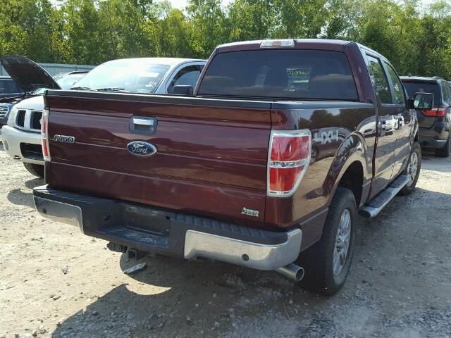 1FTFW1EVXAFD04082 - 2010 FORD F150 SUPER MAROON photo 4