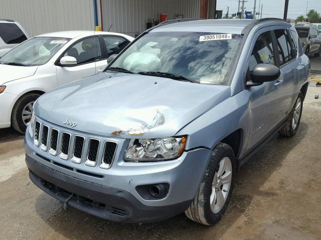 1C4NJCBA2DD156386 - 2013 JEEP COMPASS SP BLUE photo 2