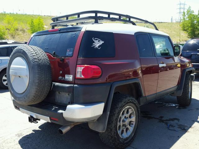 JTEBU4BF8BK105670 - 2011 TOYOTA FJ CRUISER RED photo 4