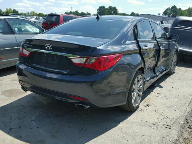 5NPEC4AC0BH230608 - 2011 HYUNDAI SONATA SE BLACK photo 4