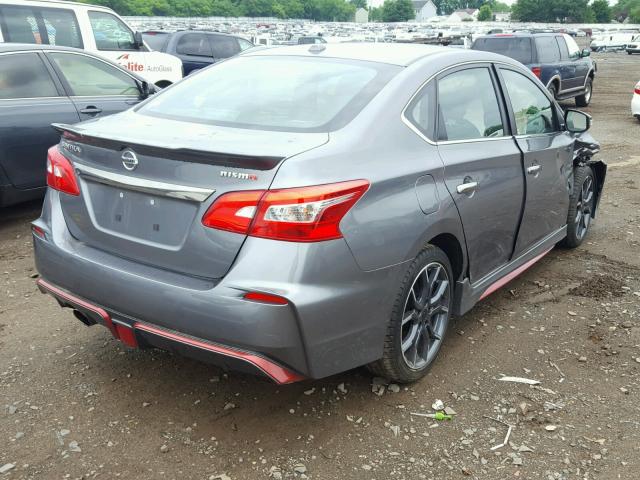 3N1CB7AP4HY303833 - 2017 NISSAN SENTRA SR GRAY photo 4