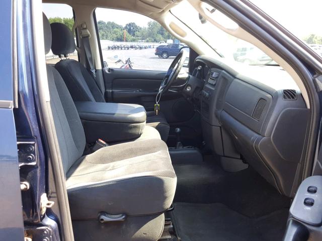 1D7KS28D25J631457 - 2005 DODGE RAM 2500 S BLUE photo 5