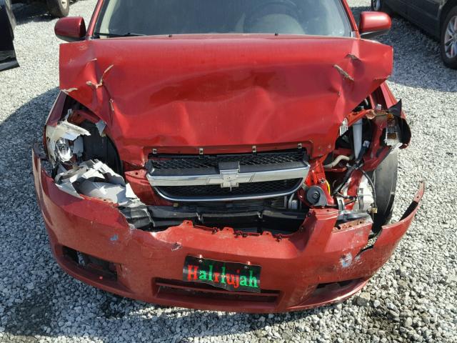 KL1TD5DEXBB231149 - 2011 CHEVROLET AVEO LS RED photo 7