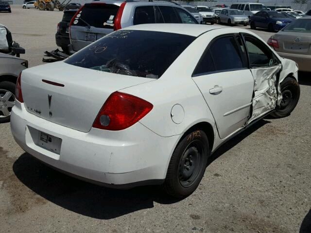 1G2ZF58B374218580 - 2007 PONTIAC G6 VALUE L WHITE photo 4