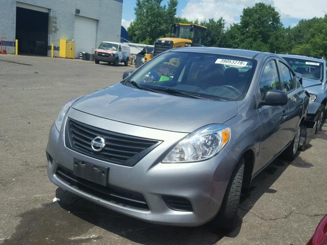 3N1CN7AP2EL840300 - 2014 NISSAN VERSA GRAY photo 2