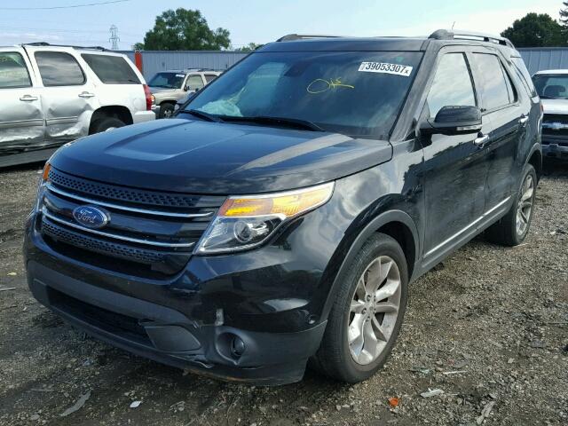 1FM5K8F8XEGC22051 - 2014 FORD EXPLORER L BLACK photo 2