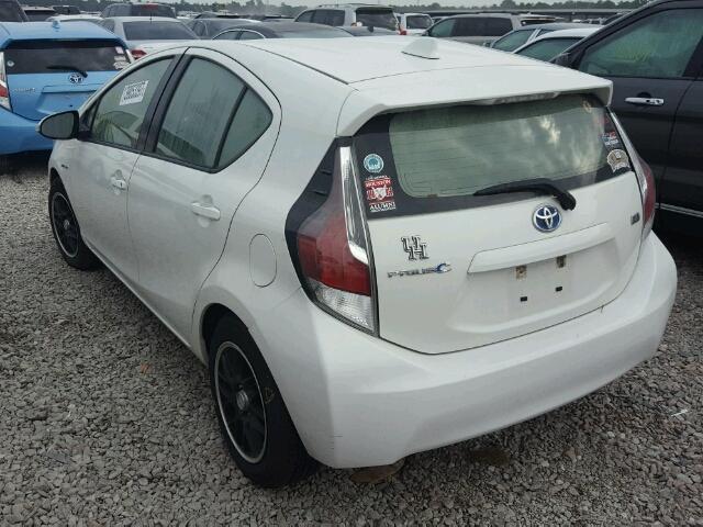 JTDKDTB30F1583467 - 2015 TOYOTA PRIUS C WHITE photo 3